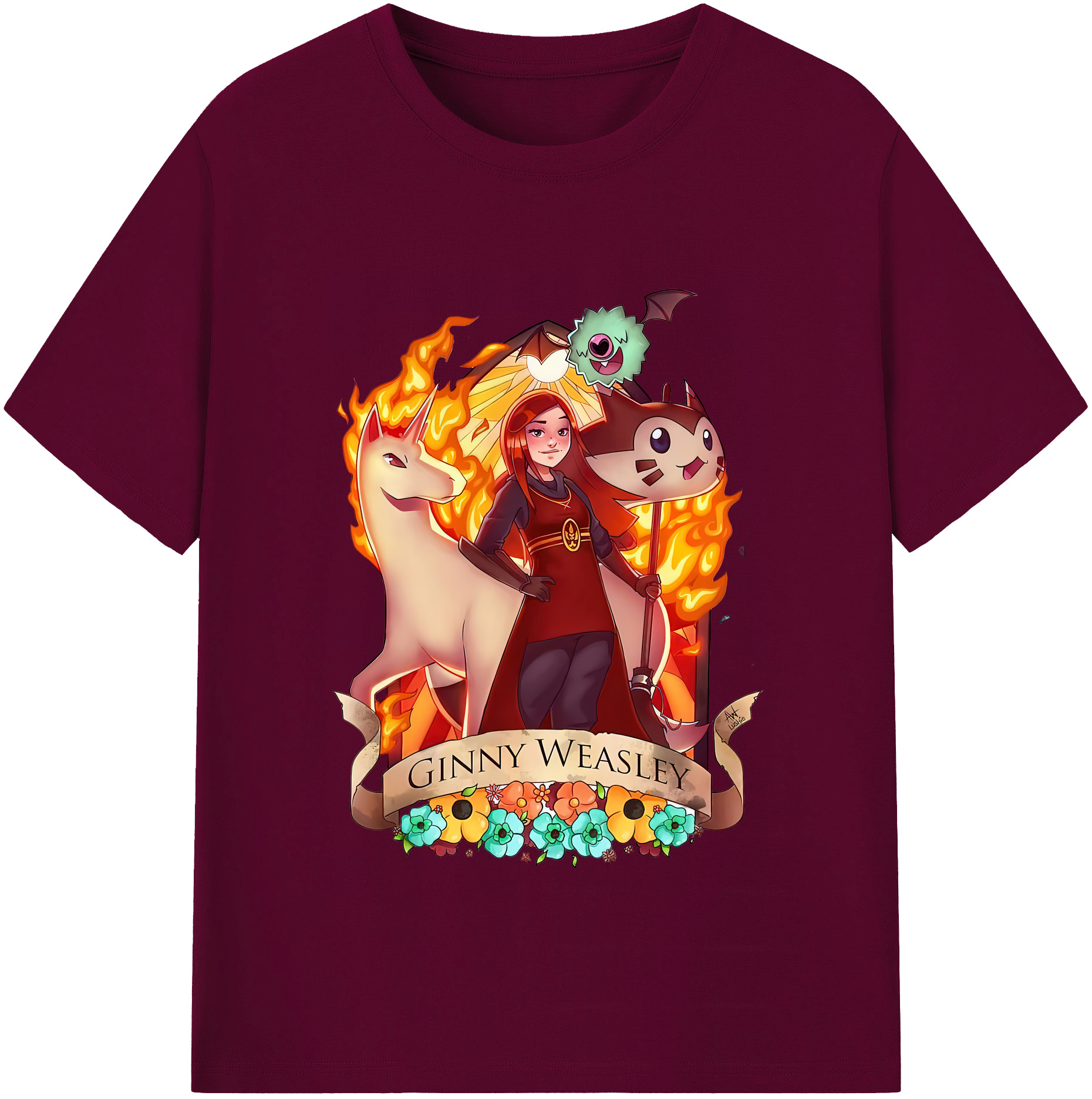 （画像用） Harry Potter ハリー・ポッターシリーズ レディースカジュアルプリントTシャツ（綿100％）